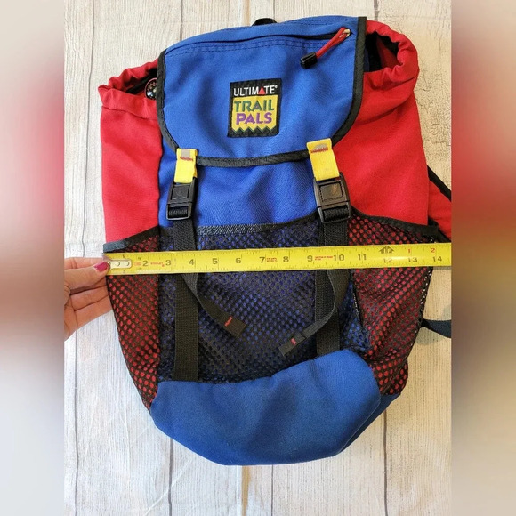 Ultimate Trail Pals Vintage Retro 1990's Outdoor Backpack Blue Red ☆Rare☆ - Picture 11 of 11
